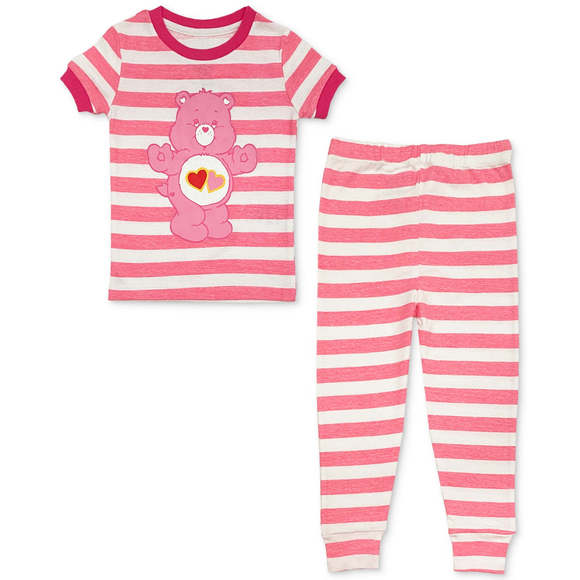 MJC International Girls Love-a-Lot Bear Stripe Pajama Toddler Set, Size 4T - Picture 1 of 2